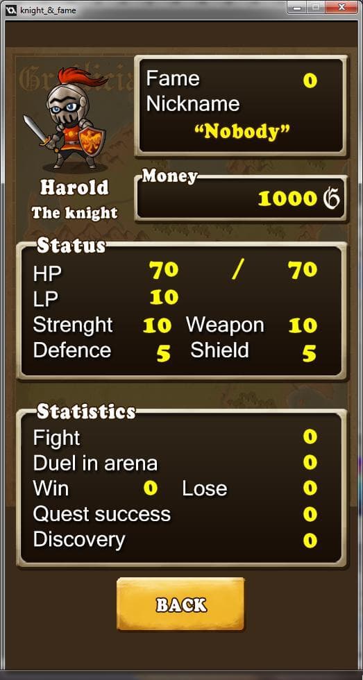 Knight and fame demo 1.01 screenshot 4