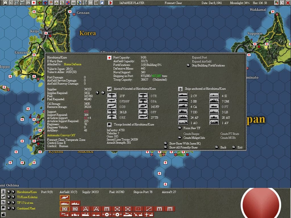 War in the Pacific: Admirals Edition screenshot 2