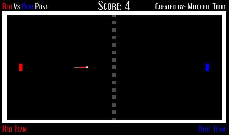Red Vs Blue Pong screenshot 2