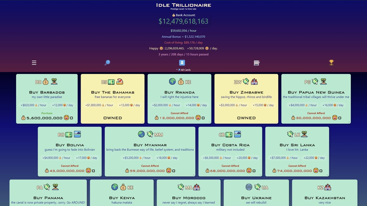 Idle Trillionaire