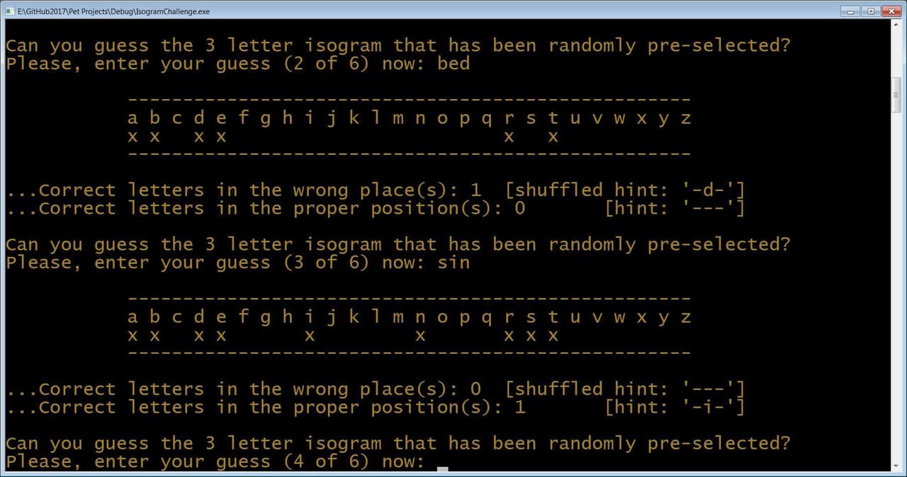 Isogram Challenge screenshot 4