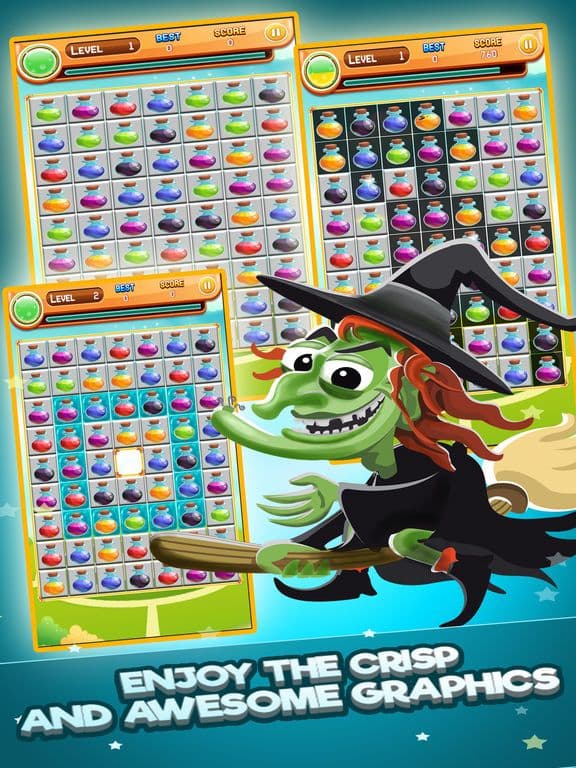 Pigeon Magic witch match 3 saga - free puzzle game screenshot 2