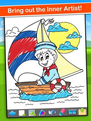 Doodle Draw Coloring Book Pad - fun color & paint on drawing Christmas game for kids (boys & girls)
