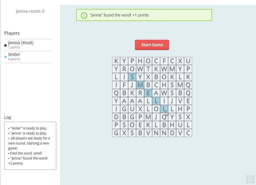 WordFind - Multiplayer (peer-to-peer) screenshot 2