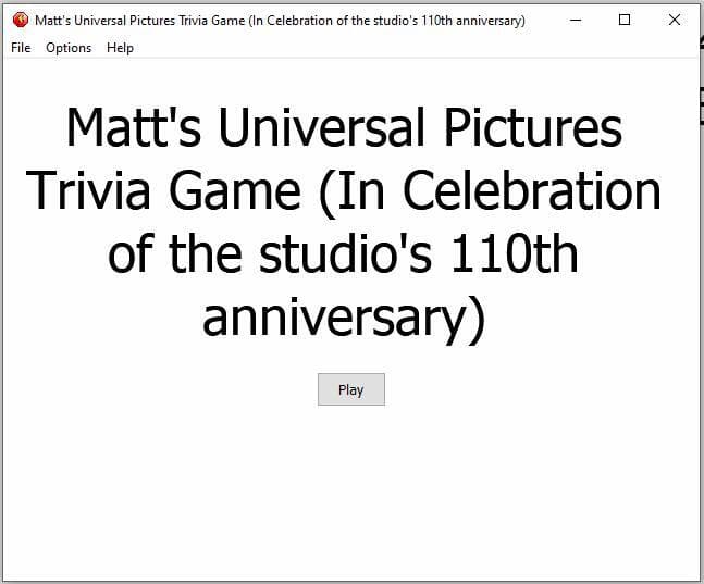 Matts Universal Pictures Trivia Game screenshot 2