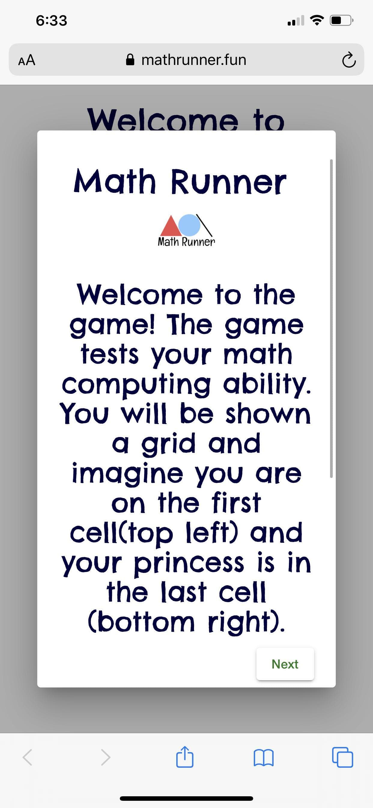 Math Runner