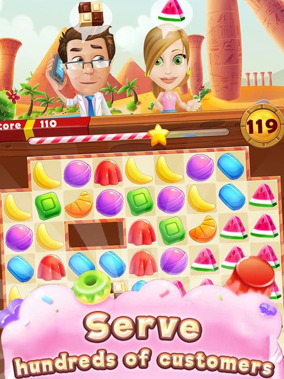 Sweet Jelly Paradise: Match & Serve screenshot 3