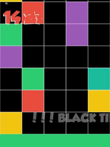 Dont tap any black tile! Touch the lowest colored tile only! Reach the target as soon as possible. screenshot 5