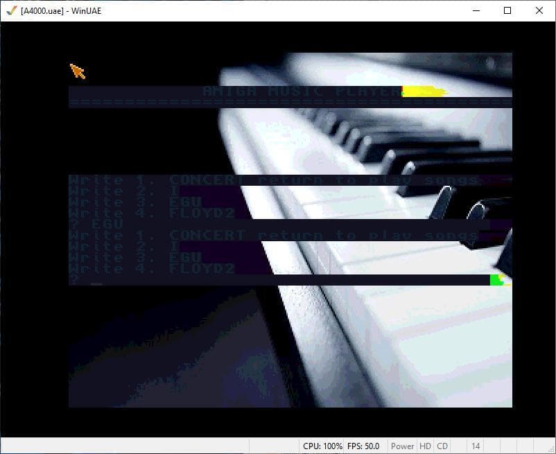 AMIGA MUSIC MOD PLAYER EXAMPLE