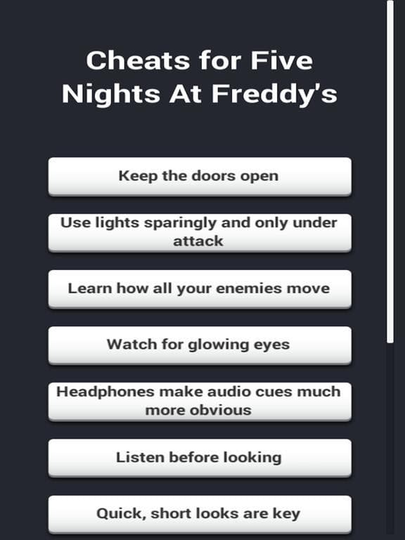 Cheats for FNAF - Tips & Tricks screenshot 2
