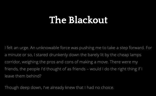 Blackout (itch) (Fahrengeit)