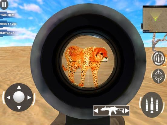 Animal Hunter in Safari Desert