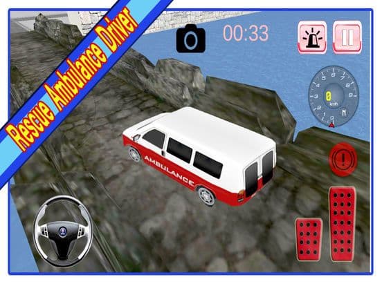 Rescue Ambulance Driver 3d simulator - On duty Paramedic Emergency Parking, City Driving Reckless Racing Adventure screenshot 2