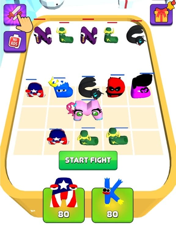 Alphabet Fusion Merge Monster screenshot 4