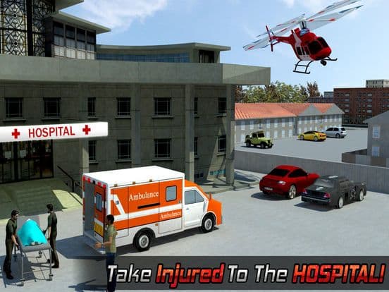 911 Emergency Ambulance Driver Duty: Fire-Fighter Truck Rescue screenshot 2