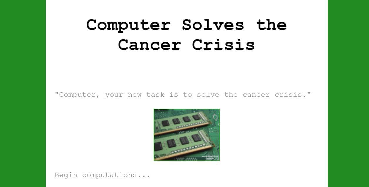 Computer Solves the Cancer Crisis screenshot 2