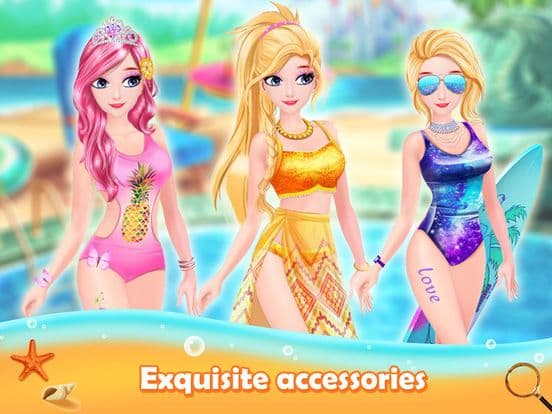 Princess Beach Hidden Object - Puzzle & Dress Up