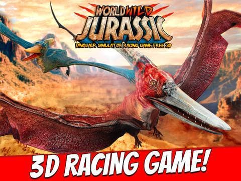 World Wild Jurassic . Dinosaur Simulator Racing Game Free 3D screenshot 2