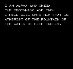 Revelation 21:6 NES screenshot 3