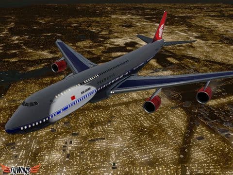 Flight Simuator New York FlyWings Night Fly 2015 Free screenshot 2