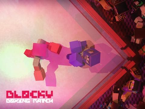 Blocky Boxing Match 3D - Endless Hunter Survival Craft Game (Free Edition) screenshot 2