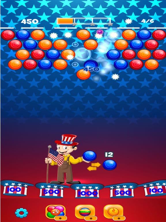 Independence Day Bubble Shooter Adventures Pro screenshot 4