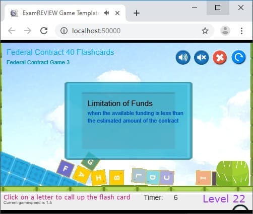 CramFLASH Federal Contract 40 Random Flashcards App