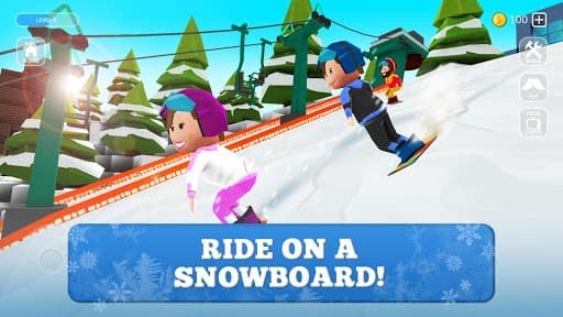 Snowboard Craft: Freeski, Sled Simulator Games 3D screenshot 6