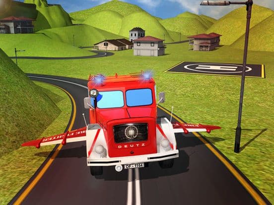 Flying Firefighter Truck simulator 2016 Real City Hero screenshot 4