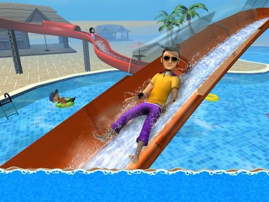 Aqua Park Speed Coaster Slide Cool Water Race Simulator Game screenshot 2