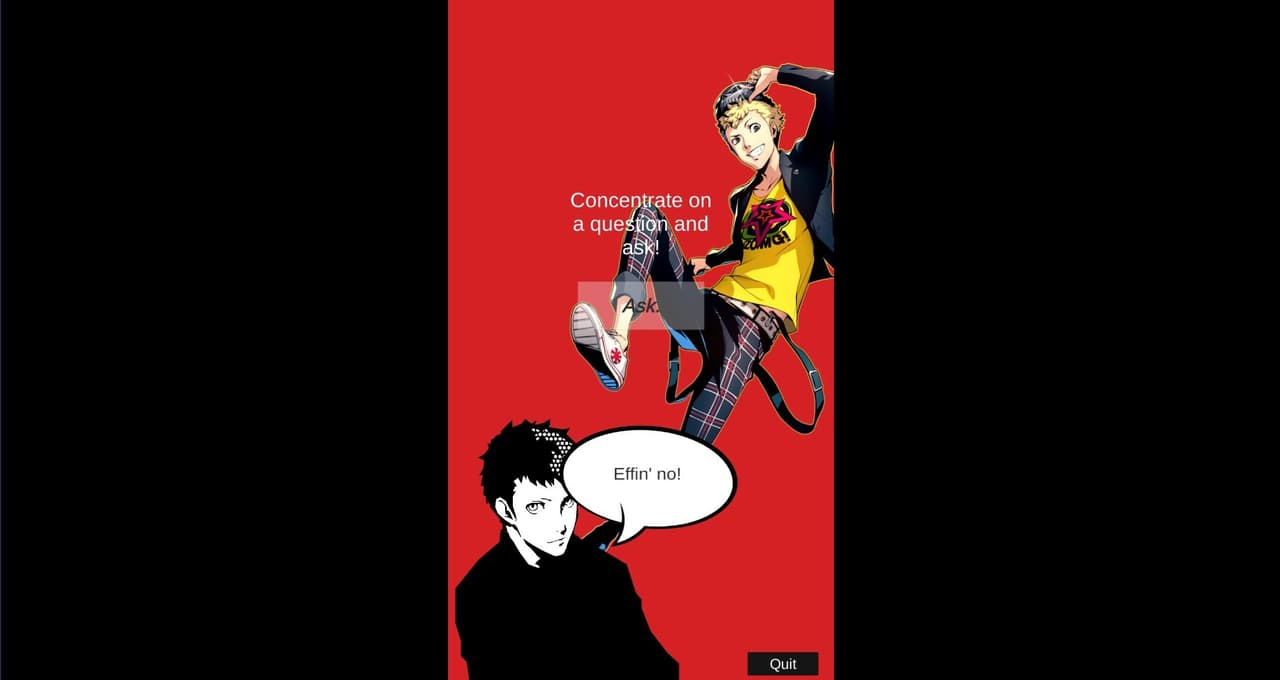 Ryuji magic 8 ball Persona 5 Royal