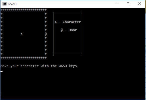 ASCII dungeon adventure screenshot 2