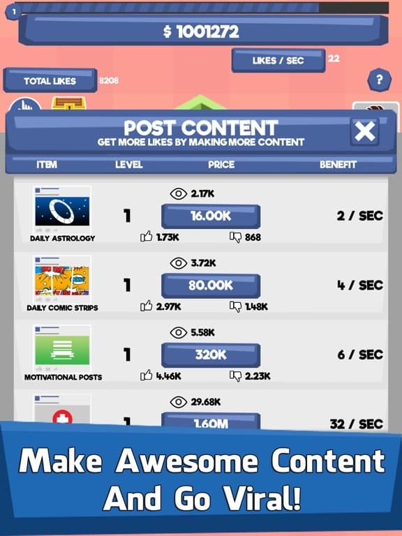 Social Tycoon - Idle Clicker screenshot 3