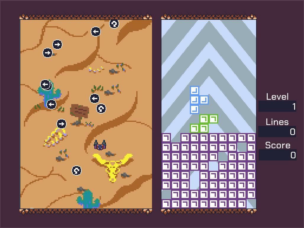 OCTSHMUP: Overly complicated Tetris Shootem Up screenshot 2