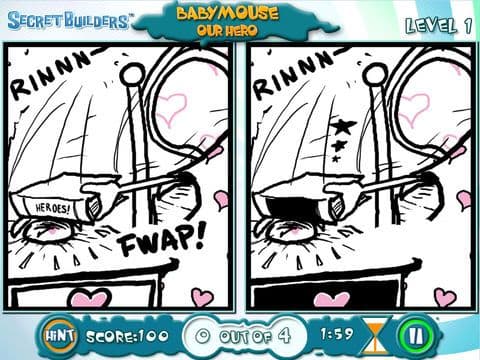 Babymouse: Our Hero - Spot the Difference Game FREE screenshot 3