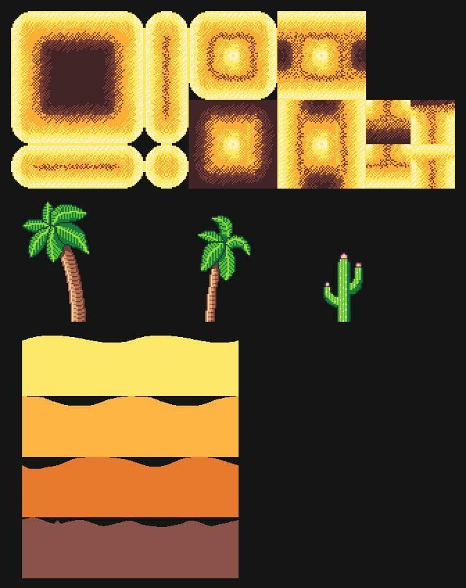 Pixel Art Desert Tileset 32x32
