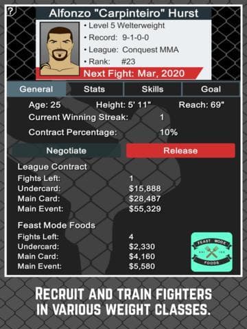 MMA Manager Free screenshot 3