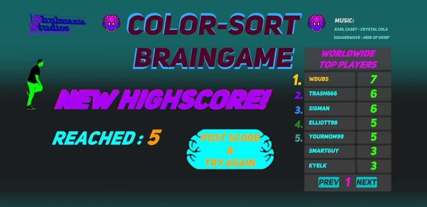 Color-Sort Brain Game