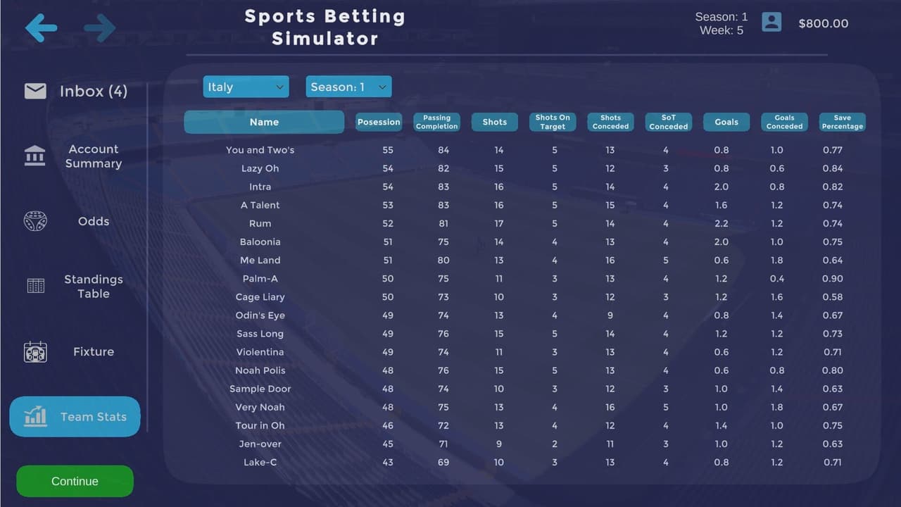 Sports Betting Simulator screenshot 5
