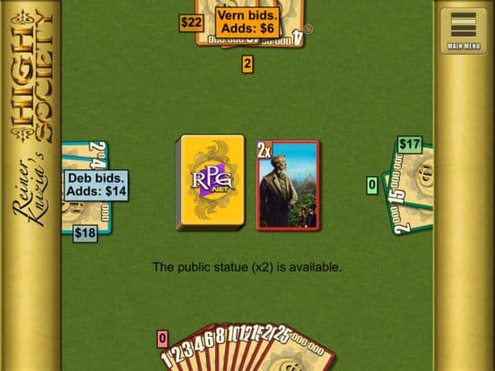 Reiner Knizias High Society screenshot 2