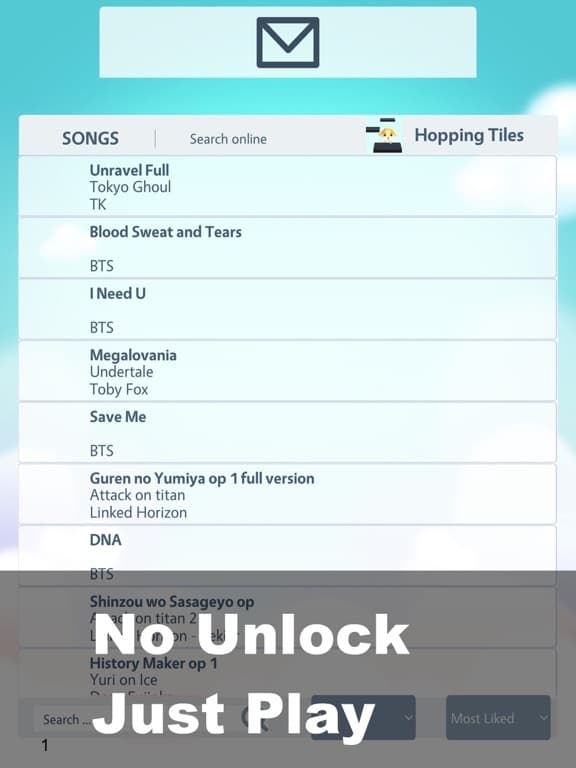 Hopping Tiles Anime piano game
