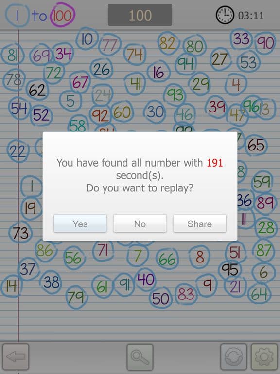 1 to 100