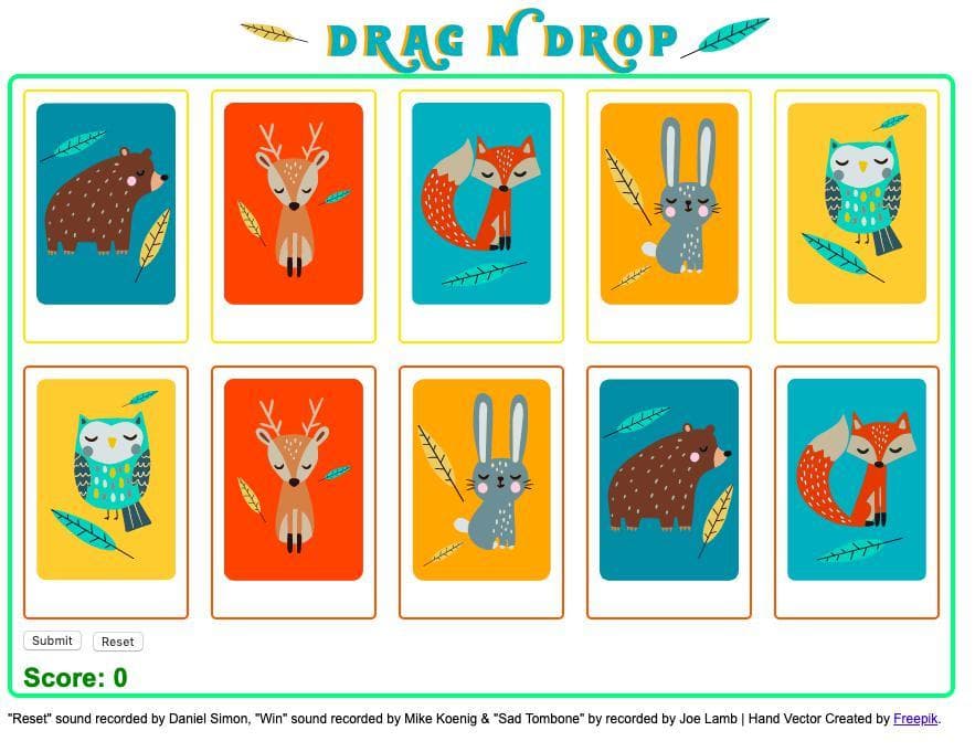 Drag N Drop — Test Game