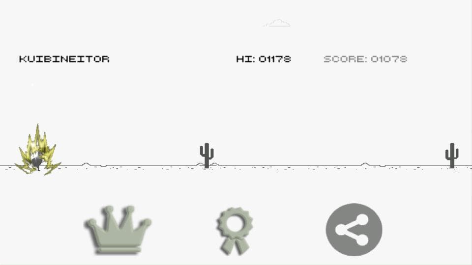 Dino Saiyajin Runner T-Rex Chrome screenshot 3