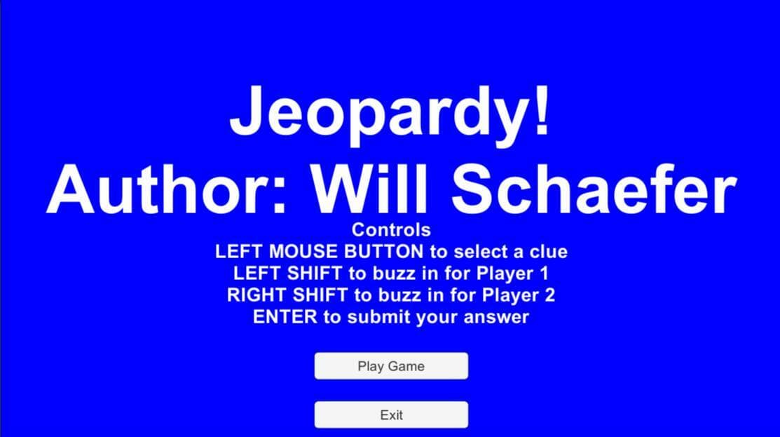 Will Schaefers Friday Jeopardy