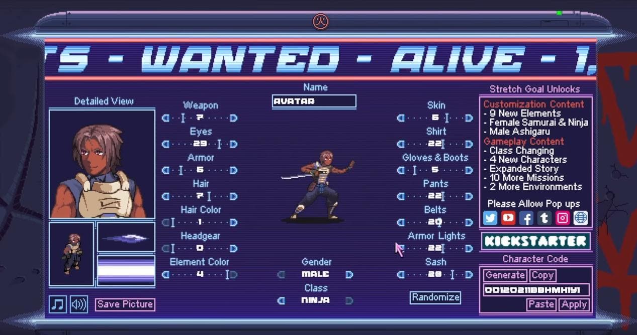 Midnight Wave: Character Creator screenshot 2