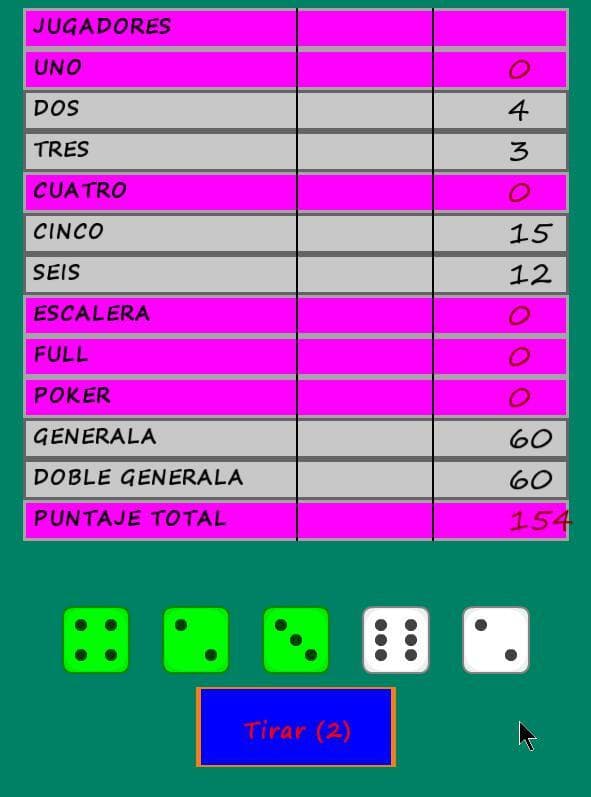 Generala screenshot 2