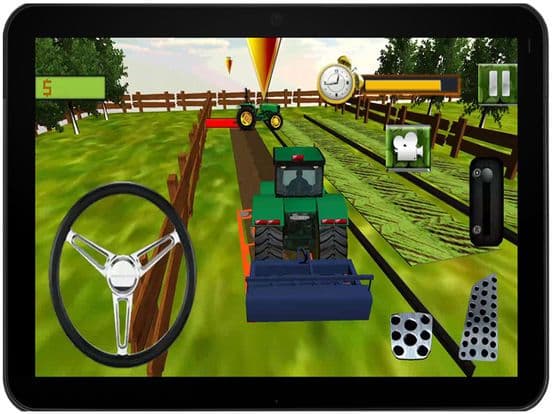 Real Corn Farming Tractor trolley Simulator 3d 2016 – free crazy farmer Harvester cultivator pro driving village sim screenshot 4