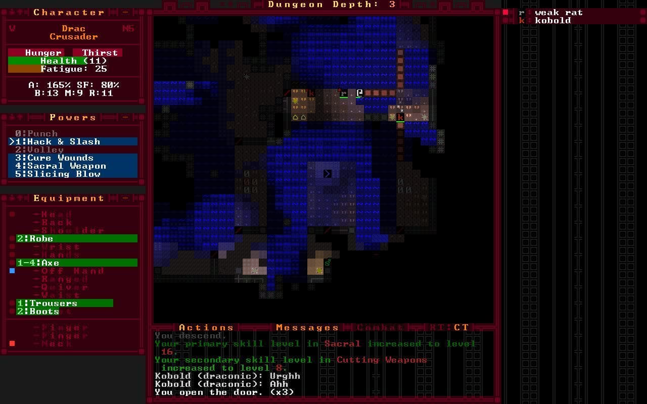Dungeons of Everchange ASCII screenshot 6