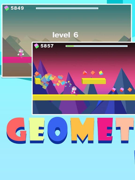 Geometry Hero Run - Free Chameleon Dash Games 2 screenshot 2
